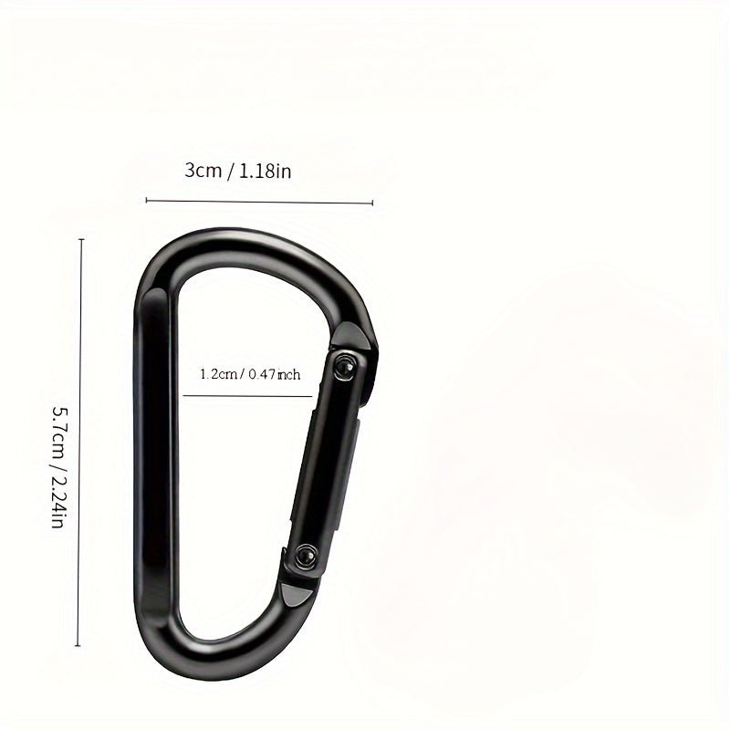 Durable D Buckle Keychain Portable Metal Buckle Camping Hiking Accessory