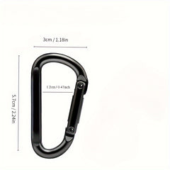 Durable D Buckle Keychain Portable Metal Buckle Camping Hiking Accessory