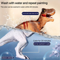 6pcs Dinosaur Coloring Set for Boys and Girls - 3D Animal Painting Toys