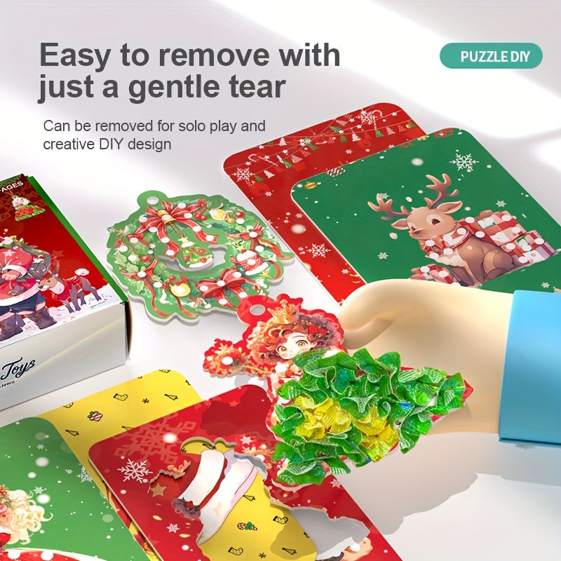 24pcs Christmas Theme Ornaments Dressing Stickers Gift
