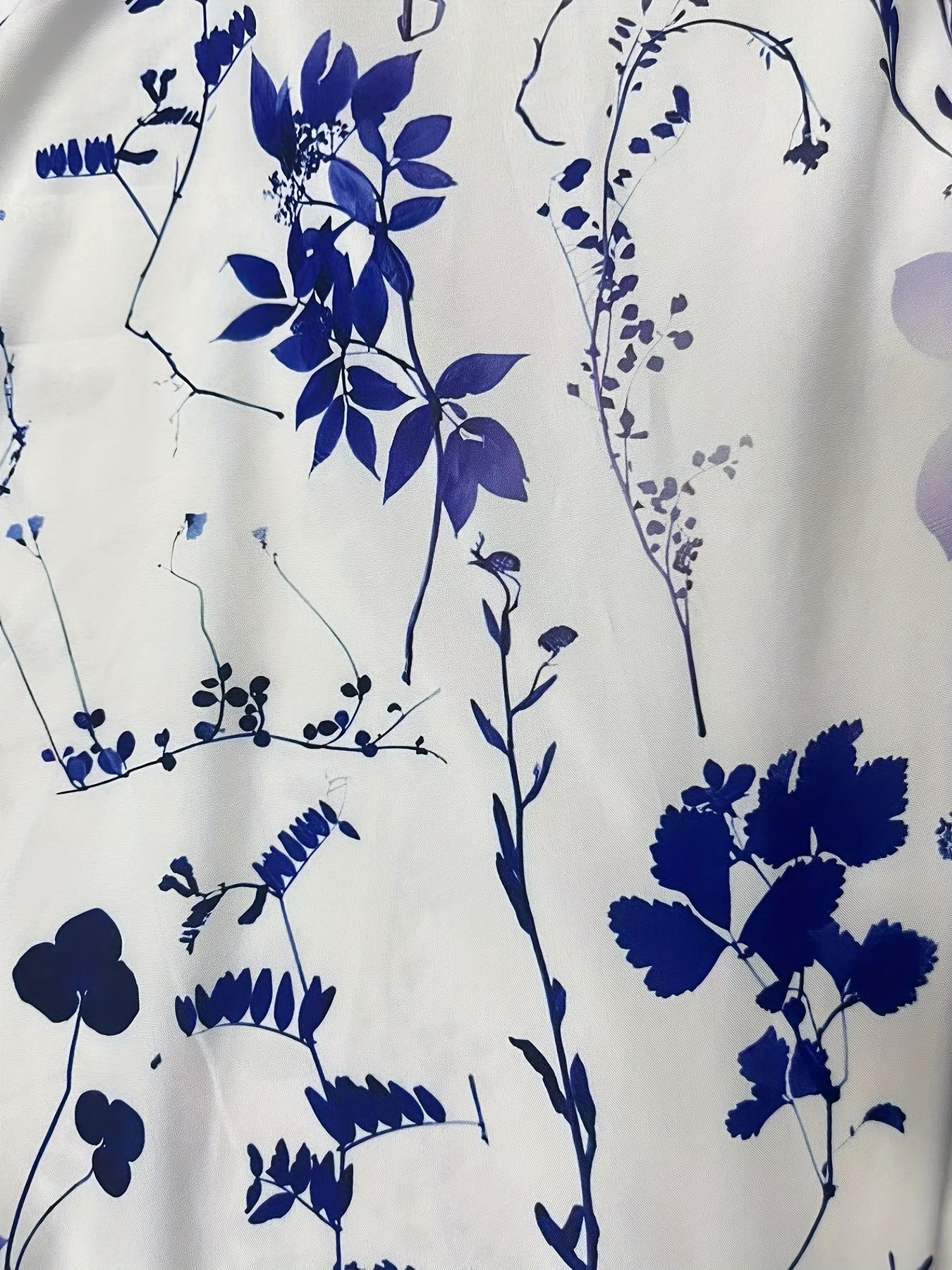 Leaf Print Men's Casual Button Up Long Sleeve Shirt