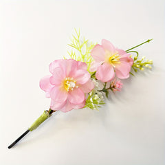 DUOJIAOYAN Butterfly Orchid Hair Clip Colorful Floral Headpiece for Weddings