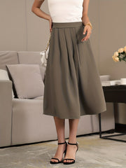 High Waist A-Line Skirt for Women