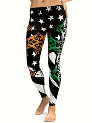 Stylish Printed Skinny Yoga Pants for Women