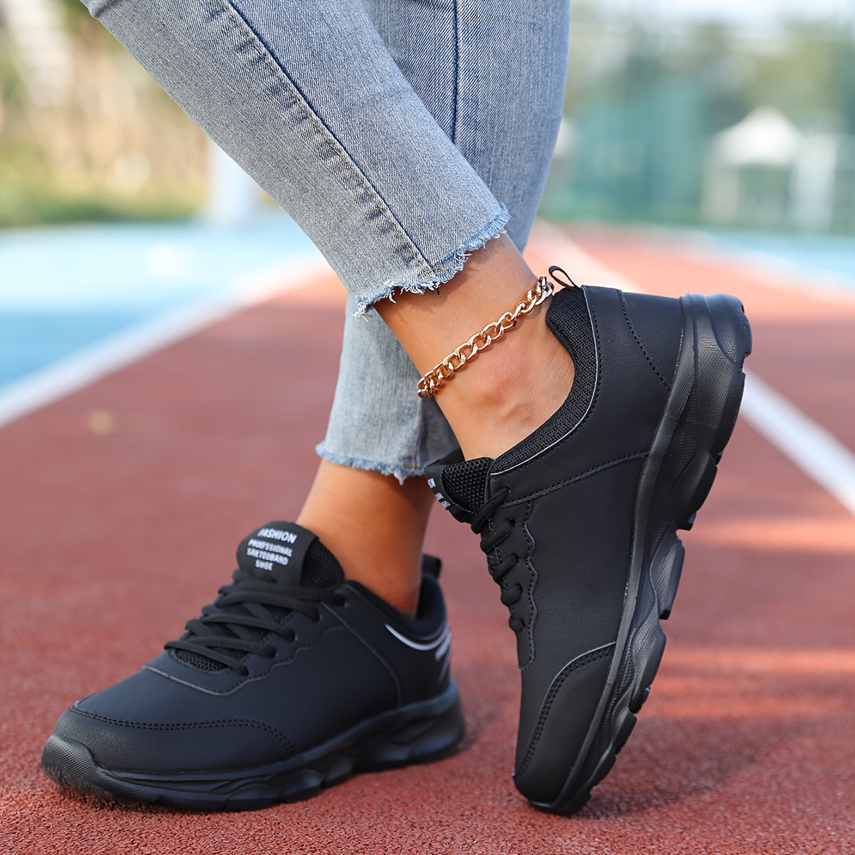 Women's Lightweight Lace-Up Casual Running Shoes Low Sports Sneakers