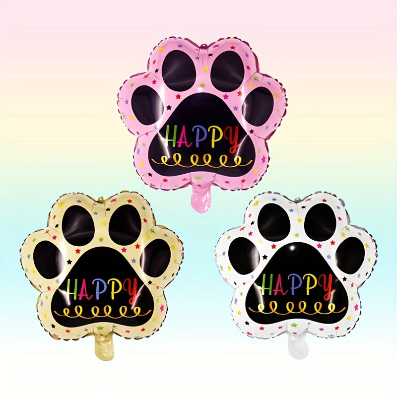 2pcs Husky Corgi Dog Paw Bone Foil Balloons for Birthday Party