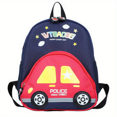 Car Pattern Kids Backpack for Kindergarten Boys and Girls