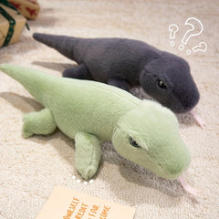 Adorable Mua Lizard Plush Toy 49 Soft Stuffed Animal Green Dinosaur
