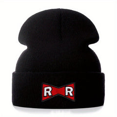 Sport Knit Beanie Hat Cartoon Anime Letter R Embroidery Winter Ski Cold Hat