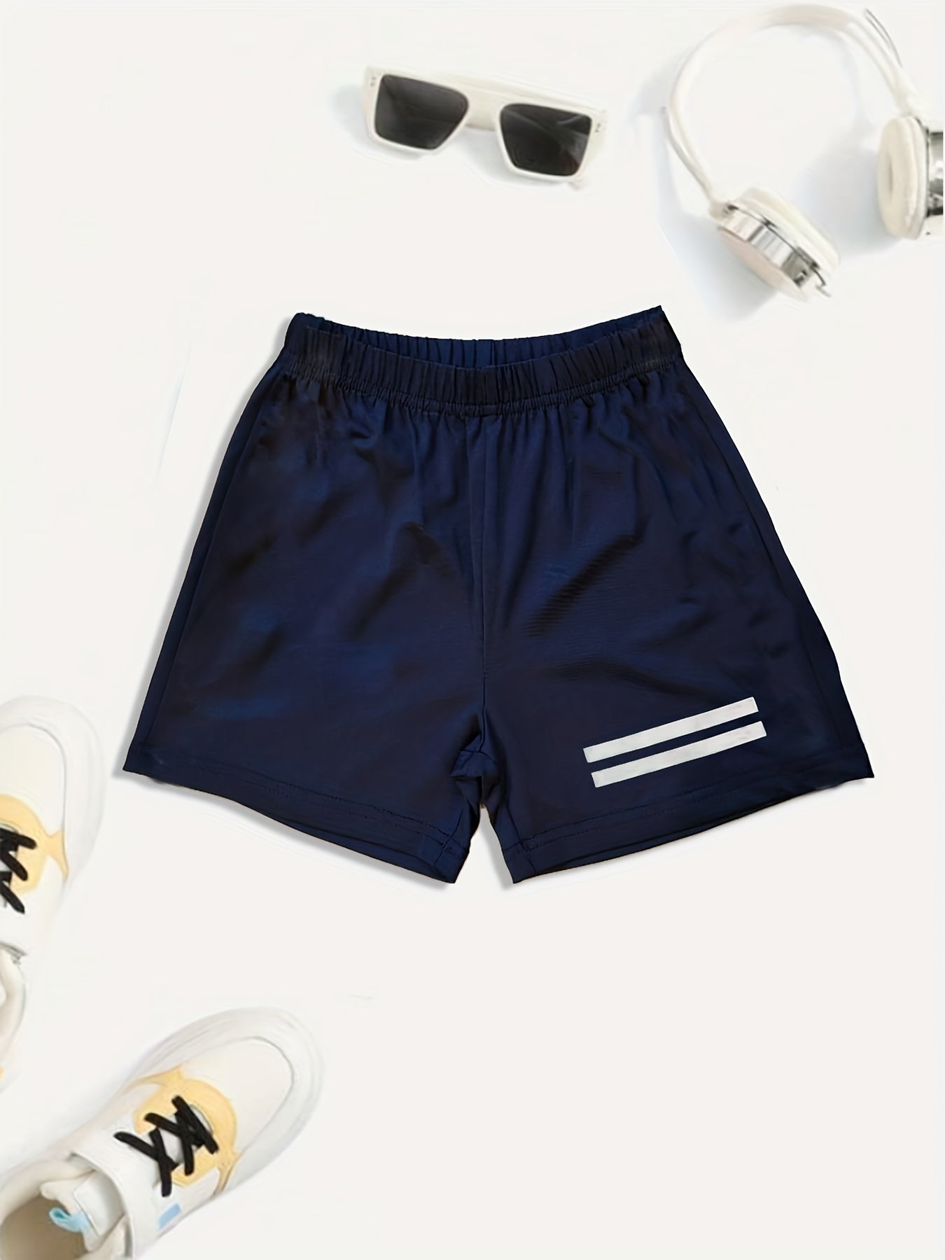 Boys Stripe Print Quick Drying Shorts for Summer