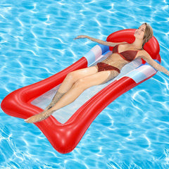 1pc 145 Inflatable Lounge Chair Water Floating Bed for Pool & Beach