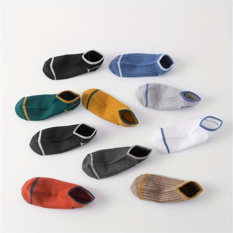 Colorblock Ankle Socks Soft Lightweight Low Cut Women's Stockin