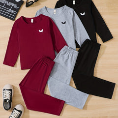 Boys Pigeon Pattern Sweatshirt & Sweatpants Set for Kids