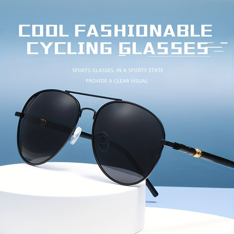 Men's Aviator Sunglasses with Zipper Case