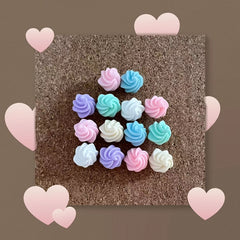 14pcs Simulation Ice Cream Protein Sugar Thumbtack for Office and School