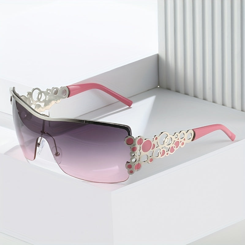 Y2K Wrap Around Sunglasses UV400 for Beach Party Club