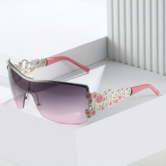 Y2K Wrap Around Sunglasses UV400 for Beach Party Club
