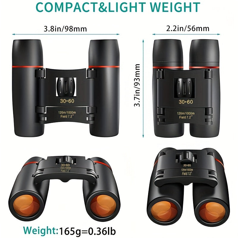 Compact HD Binoculars Bak4 Prism Camping Gear