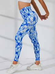Tie Dye Yoga Leggings Elastic Hip Lifting Slimming Running Outer Sports Tights