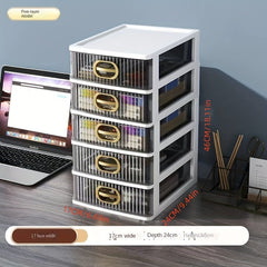 Drawer Storage Box Desk Stationery Cosmetic Organizing Cabinet