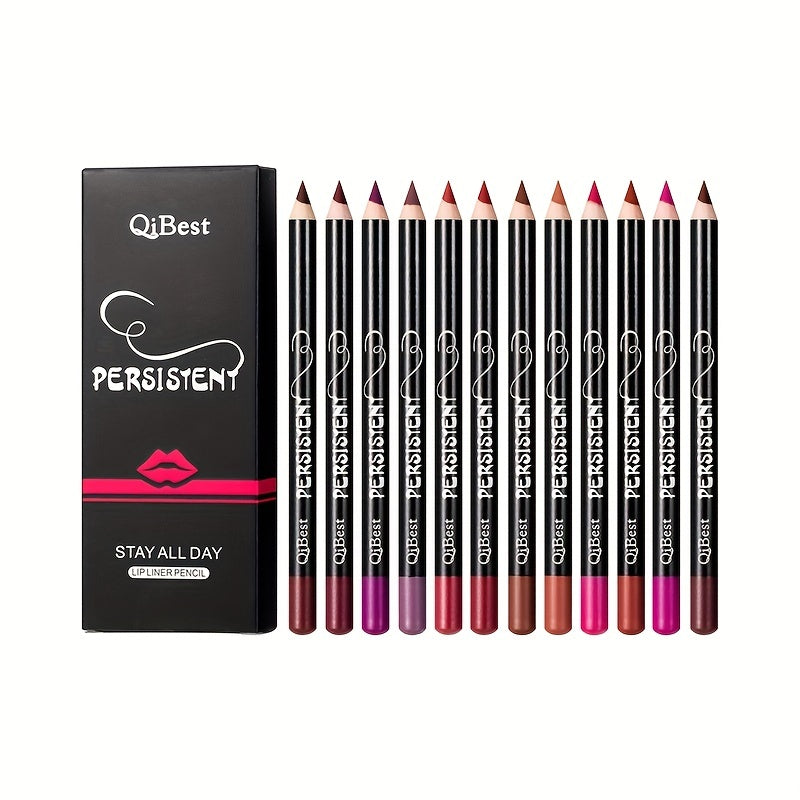 Smudge Proof Lip Liner Set Waterproof Long Lasting Pencil Kit