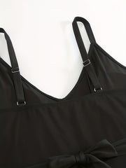 Mesh Criss Cross One Piece Swimsuit