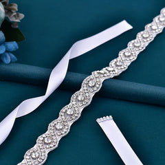 Sparkling Rhinestone Bridal Sash Belt for Brides