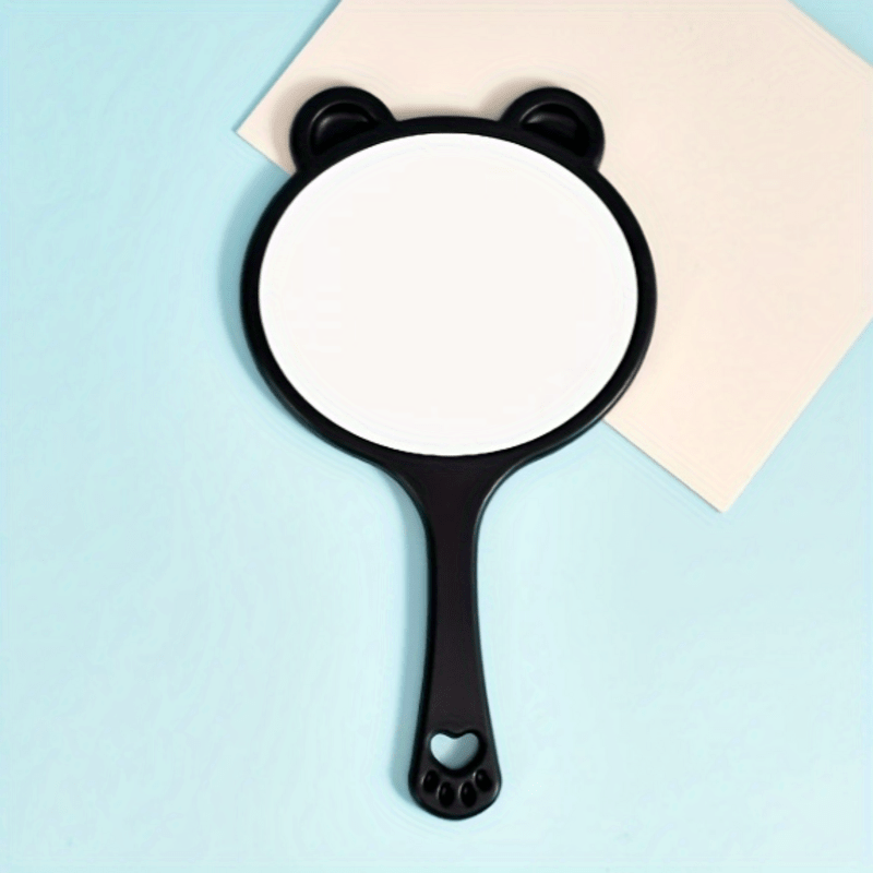 Cartoon Handheld Makeup Mirror with Handle, Portable Beauty Mirror