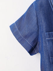 2pcs Baby Boys Denim Shirt & Shorts Set