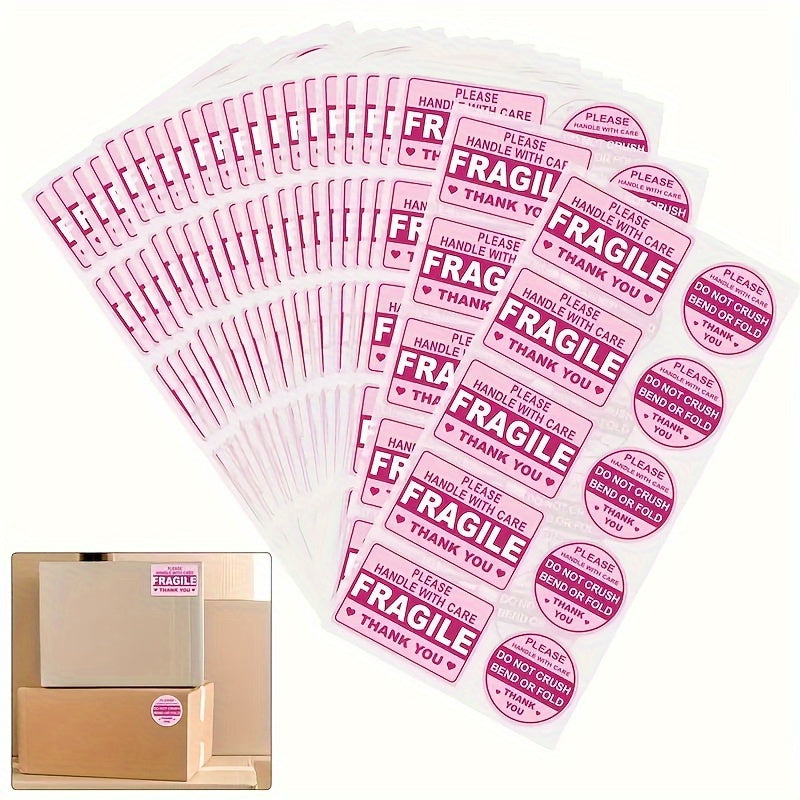 100pc Treat With Caution Stickers Easy Loss Items