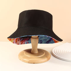 Ice Fire Dragon Bucket Hat Hip Hop Block Printed Unisex Basin Hat Reversible