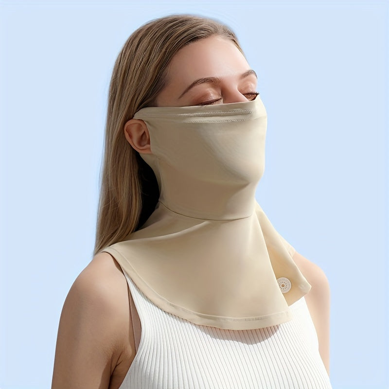 Solid UV Protection Mask Breathable Neck Protective Ice Bandana Women