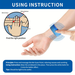4PCS Motion Sickness Bands Acupressure Nausea Wristband