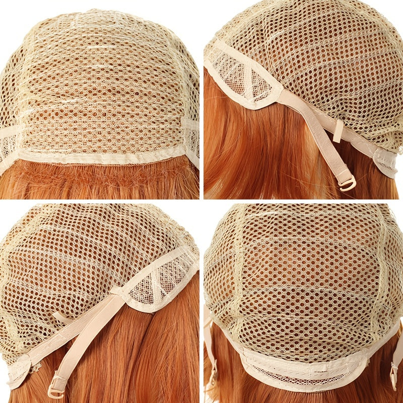 Men's Funky Orange Red Wig Headgear