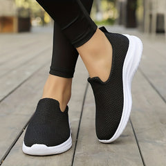 Women's Breathable Knit Sneakers Lightweight Slip On Shoes