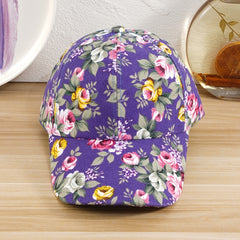 Women's Flower Baseball Cap Adjustable Cap Outdoor Casual Style Hat