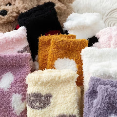 10 Pairs Women's Warm Fuzzy Socks Non Skid Fluffy Slippers
