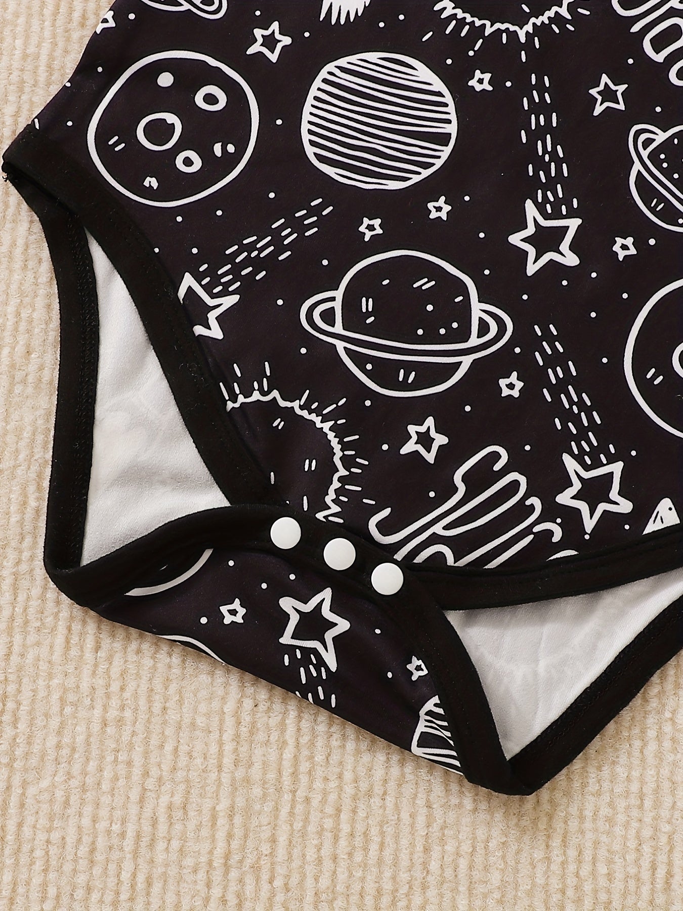 Baby Boys Planet Rocket Graphic Print Onesie & Overalls Set