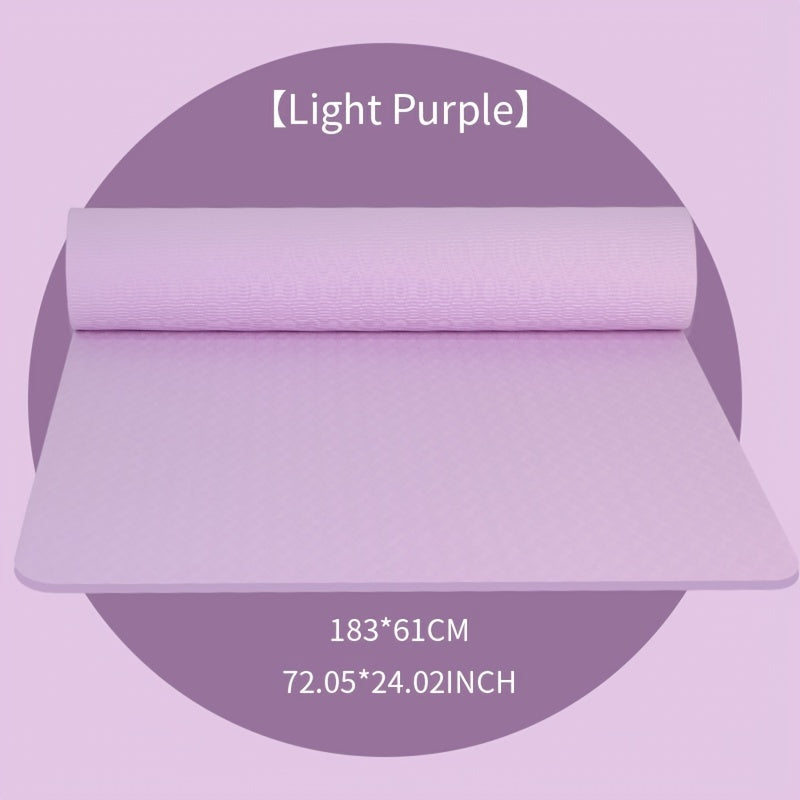 Eco Friendly TPE Yoga Mat Lightweight Non slip Fitness Mute Exercise Mat