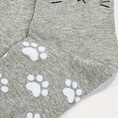 5 Pairs Cartoon Cat Print Socks Comfy Women's Stockings