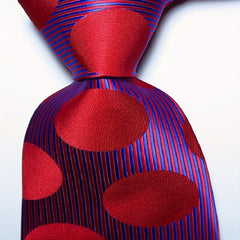 Men's Polka Dots Pattern Wide Necktie - Great Gift for Men