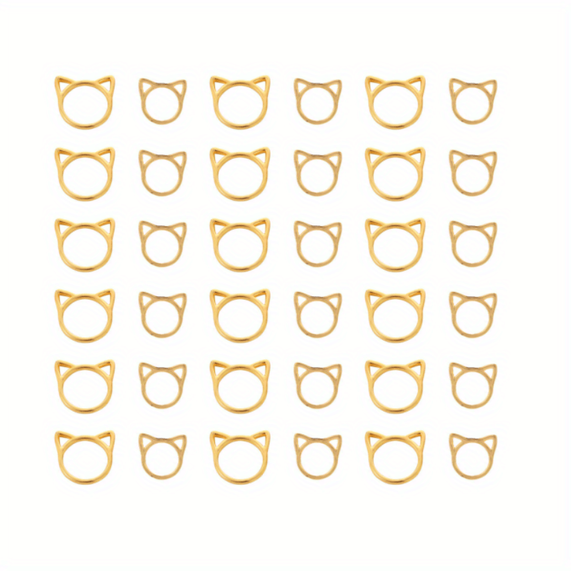 36pcs Alloy Noble Metal Ring Stitch Markers Crochet Locking Accessories