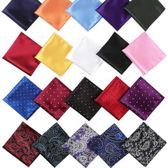 20pcs Pocket Square Handkerchiefs Assorted Colors