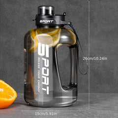 2.5L Large Capacity Leakproof Straw Water Kettle, Portable Flip Top Cup
