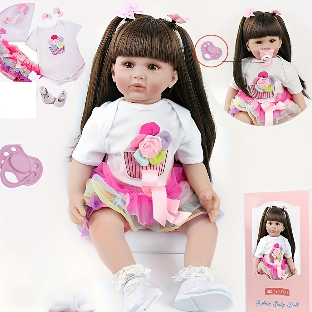 Realistic Soft Silicone Vinyl Simulative Baby Reborn Dolls Birthday Gift Toys