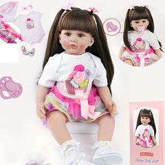 Realistic Soft Silicone Vinyl Simulative Baby Reborn Dolls Birthday Gift Toys