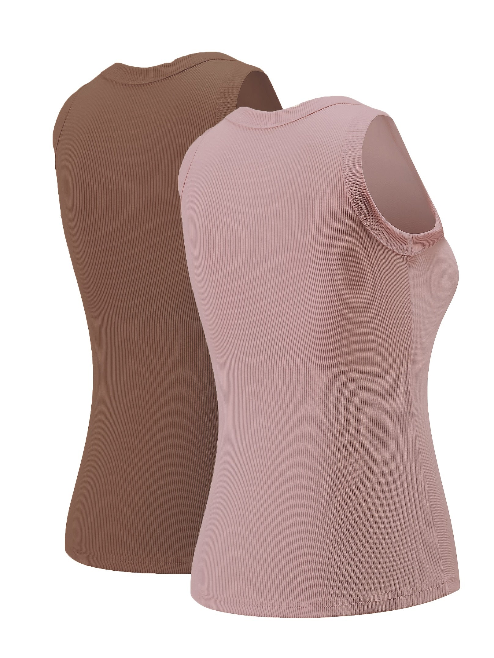 Women's Ribbed Sleeveless Tank Top for Summer Workout