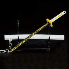 Mini Toy Samurai Key Chain Metal Sword Keychain Model Alloy Keychain For Men