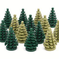 10pcs Building Blocks Christmas Tree Mini Spruce Compatible 2435 City Jungle