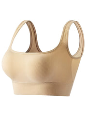 Seamless Wireless Sports Bra Comfy Running Workout Tank Bra
